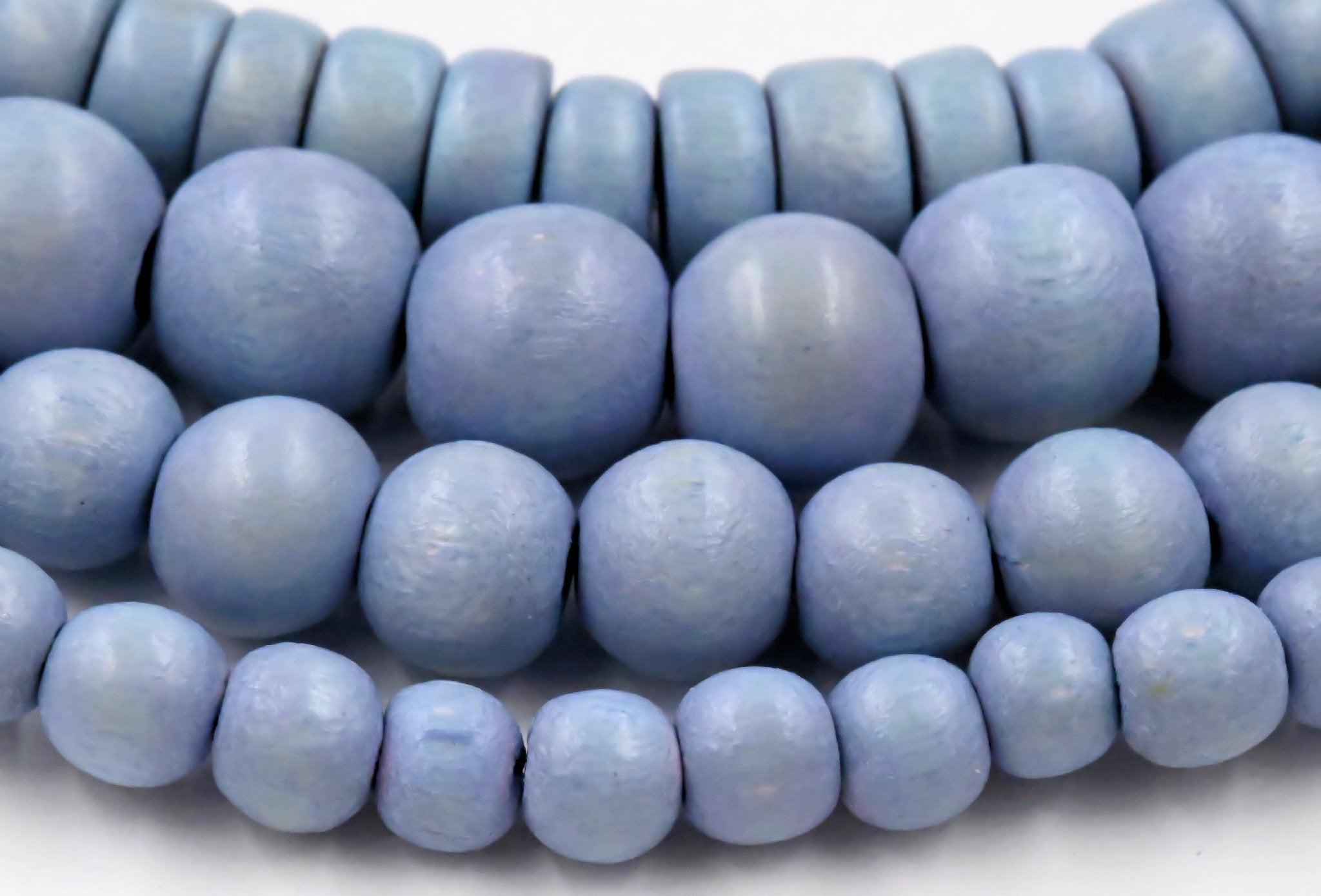 Blue Mountain Gray Wash Wood Round 6mm 8mm 10mm 12mm 8x5mm Rondelle Light Green  Wood