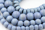 Blue Mountain Gray Wash Wood Round 6mm 8mm 10mm 12mm 8x5mm Rondelle Light Green  Wood