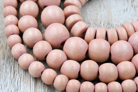 Spring Light Antique Peach Beads 6mm 8mm 10mm Wood beads -16 inch strand