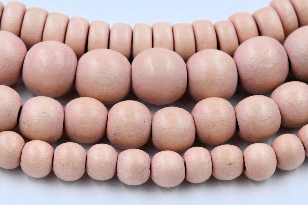 Spring Light Antique Peach Beads 6mm 8mm 10mm Wood beads -16 inch strand