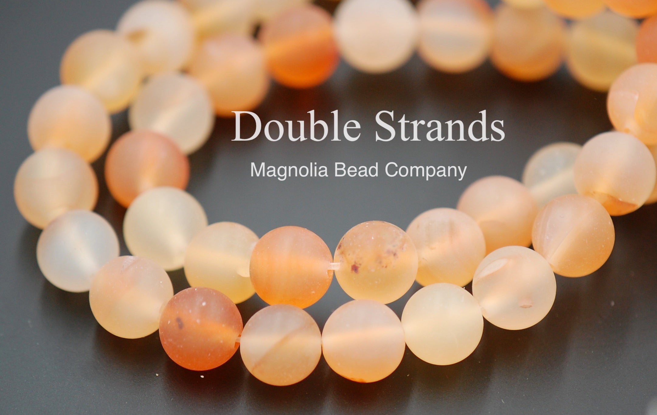 8mm Matte Dusty Orange Agate Round Beads   -15 inch strand