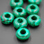 Large Hole Synthetic Malachite, European Beads, Round 14mm