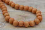 English Oak Brown Wood Round 6mm, 8mm 10mm 12mm, 8x5mm Light Brown Wood Beads -16 inch strand