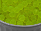 200pc Frosted Glass 6mm 8mm Chartreuse Yellow Green