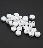 Acrylic Letter Beads, Random Mix Letters A to Z, Cube, White or Black 7mm, 200pc