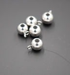 304 Stainless Steel Round Hanger for Charms, 11x6.5x8mm -10pc