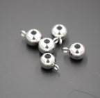 304 Stainless Steel Round Hanger for Charms, 11x6.5x8mm -10pc
