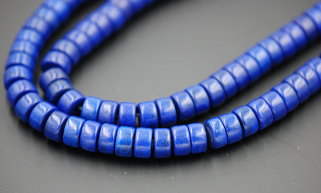 Synthetic Turquoise Beads Strands, Blue Heishi Beads, Dyed, Flat Round/Disc Main Image