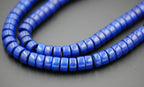 Synthetic Turquoise Beads Strands, Blue Heishi Beads, Dyed, Flat Round/Disc