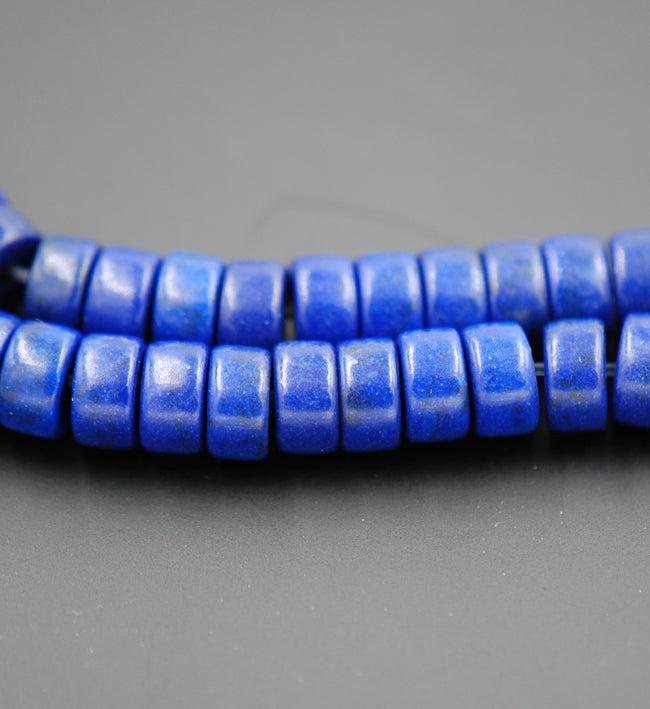 Synthetic Turquoise Beads Strands, Blue Heishi Beads, Dyed, Flat Round/Disc Hover Image