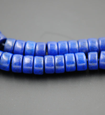 Synthetic Turquoise Beads Strands, Blue Heishi Beads, Dyed, Flat Round/Disc
