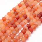 Matte Carnelian Beads 4mm, 6mm, 8mm, 10mm, 12mm -Full Strand
