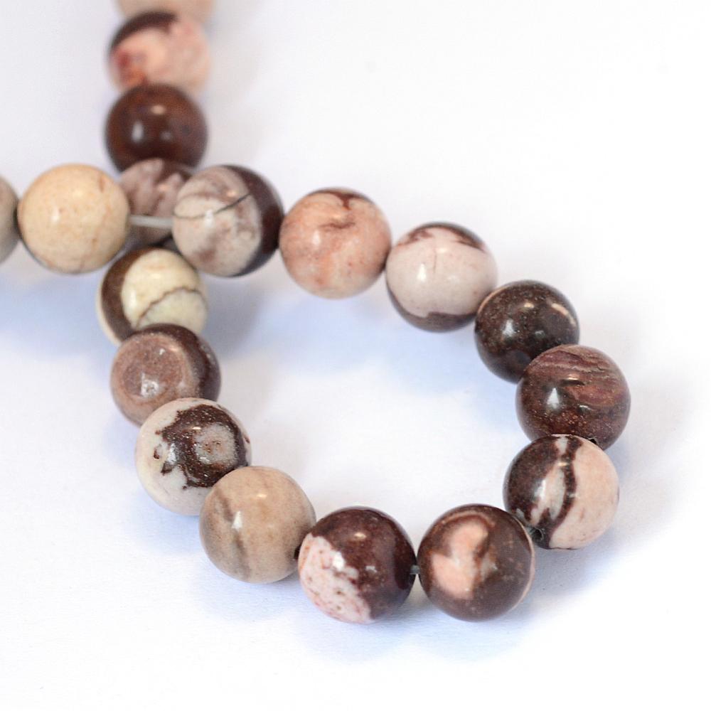 Zebra Jasper 8mm (grade A) Round Beads -15.25 inch strand