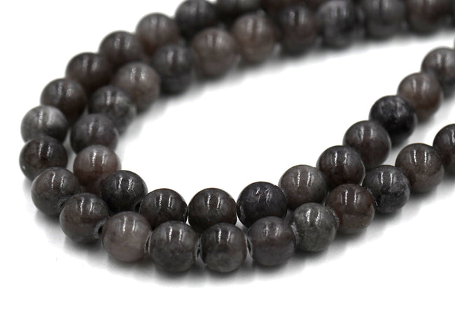 Dark Gray Jade Beads 6mm 8mm - 15.5 inch strand Main Image