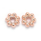Heishi, 5mm Beaded Rose Gold Spacer Bead -100