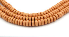 English Oak Brown Wood Round 6mm, 8mm 10mm 12mm, 8x5mm Light Brown Wood Beads -16 inch strand
