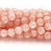 8mm Peach Crystal Quartz Synthetic Round Beads -15.5 inch strand