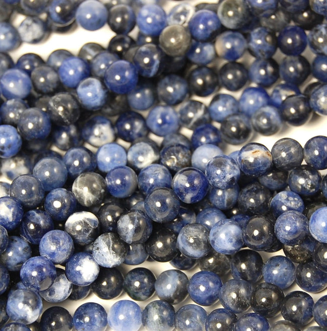 6mm Sodalite Beads in Persian Blue (A grade)   -15.5 inch strand Main Image