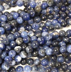6mm Sodalite Beads in Persian Blue (A grade)   -15.5 inch strand