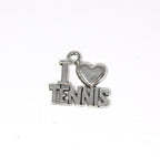 I Love Tennis Pewter Charm -1