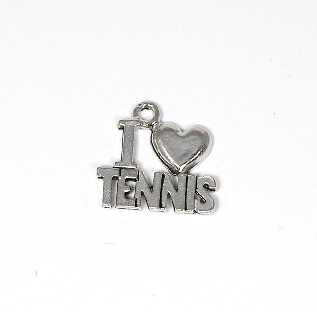 I Love Tennis Pewter Charm -1 Main Image