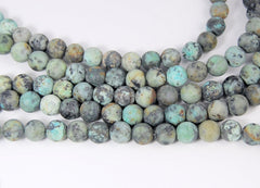 Matte African Turquoise Jasper 4mm round beads -15