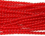 Siam Ruby Red 4mm round czech beads  - 100 Czech Beads