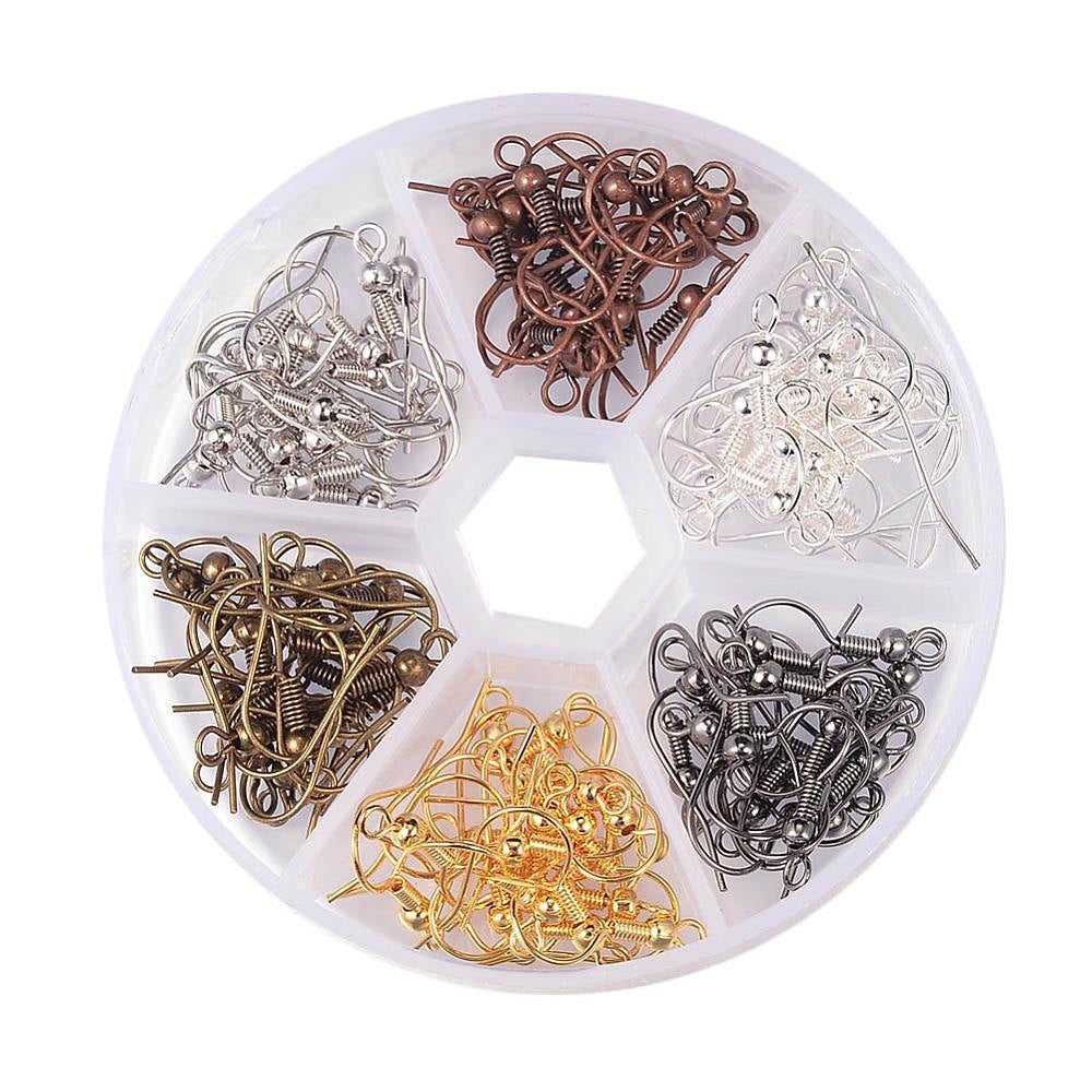 Brass Earring Hooks Mixed Colors- one case