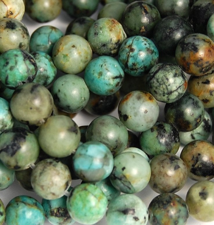 African Turquoise Jasper 4mm 6mm 8mm 10mm 12mm round beads -15.5