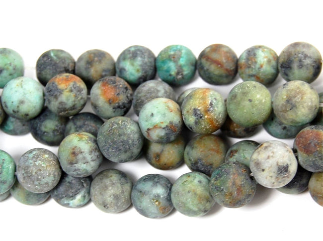 Matte African Turquoise Jasper 10mm round beads -15 inch strand Main Image