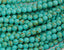 6mm Golden Matrix Turquoise Blue Resin Round Beads -15.5 inch strand