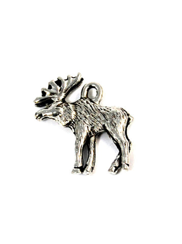 Moose Silver Pewter Charm -1