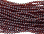 Matte Garnet 4mm round druk beads  - 100 Czech Beads