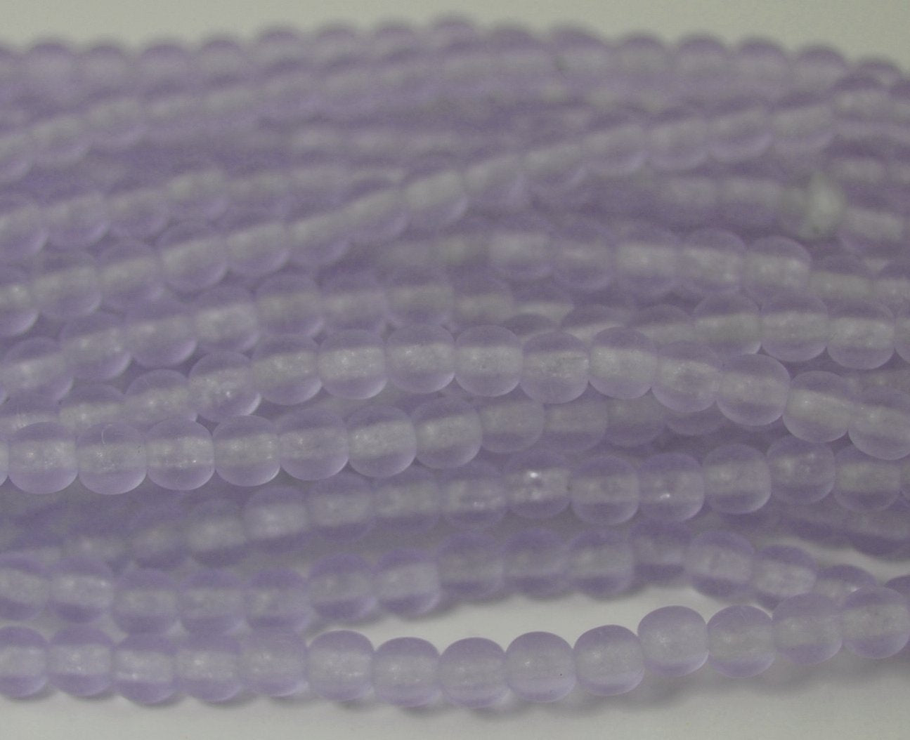 Alexandrite 4mm Frosted Matte Glass Round Druk Beads - 100