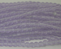 Alexandrite 4mm Frosted Matte Glass Round Druk Beads - 100