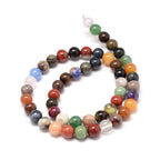Multi-gemstone , multicolored, 8mm round -15.5 inch strand.