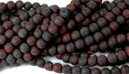 Matte Brecciated Jasper Frosted 6mm  -15.5 inch strand