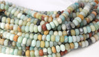 8x5mm Amazonite Matte Rondelle Beads -15.5 inch strand