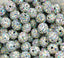 8mm Ab Crystal Rhinestone Clay Round Pave Beads -25