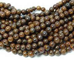 Bronzite 4mm, 6mm, 8mm, 10mm, 12mm Round Beads -15 inch strand
