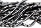 Hematite Flat Round Matte 4mm Beads -16 inch strand