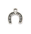 Horseshoe Antique Silver Pewter Charm -1