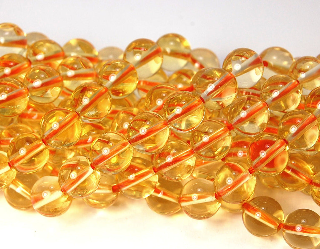Citrine Beads, Full 15.5&quot; Strand Natural Round Wholesale 4mm 6mm 8mm 10mm 12mm