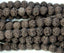 8mm Coffee Brown Lava Rock Round Stone Beads -15 inch strand