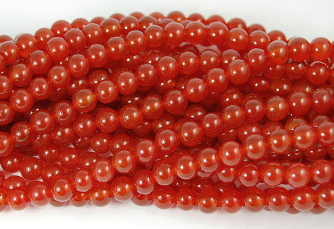 Carnelian Beads 4mm, 6mm, 8mm, 10mm, 12mm AA Quality -15 inch strand