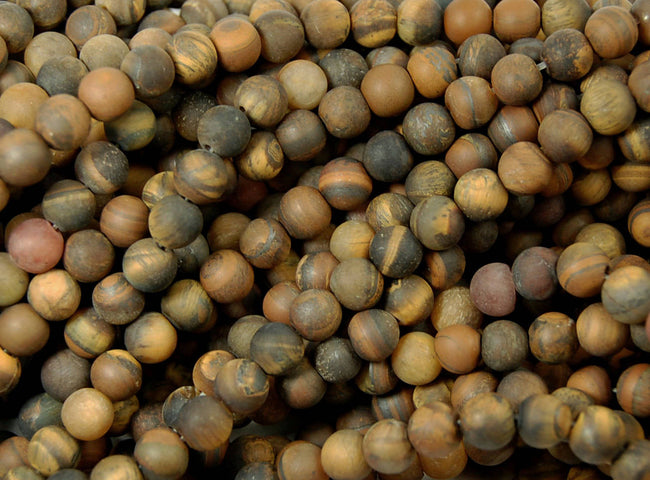 Matte Tiger Eye Beads 4mm 6mm 8mm 10mm -15 inch strand Main Image