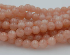 Natural Sunstone Beads Strands, Round, 6mm -15.5 strand