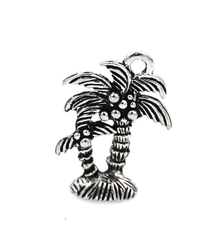 Palm Tree Pewter Charm -1