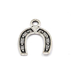 Horseshoe Antique Silver Pewter Charm -1