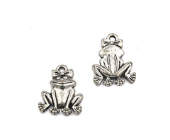 Frog Charm Silver Pewter Charm -1